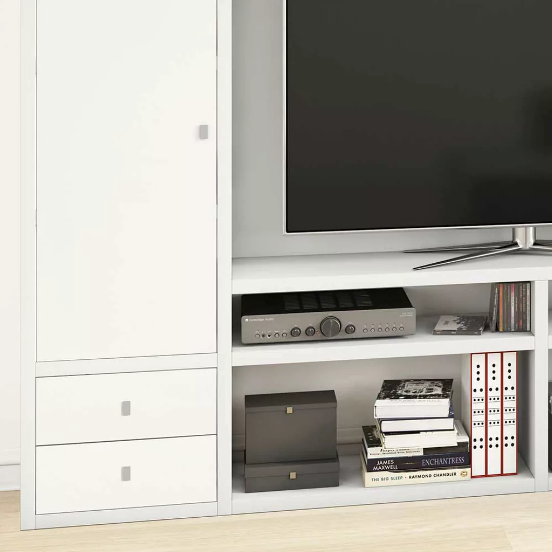 TV Regalwand in Weiß lackiert modern günstig online kaufen