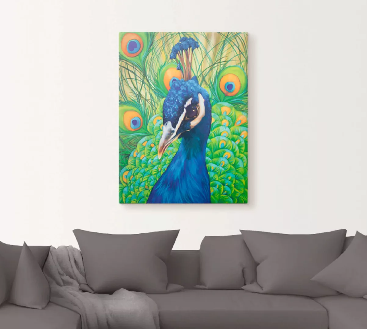 Artland Wandbild "Pfau", Vögel, (1 St.), als Leinwandbild, Poster in versch günstig online kaufen