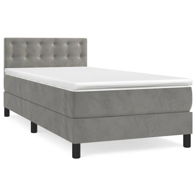 vidaXL Boxspringbett Bett Boxspringbett mit Matratze Samt (100x 200 cm, Hel günstig online kaufen