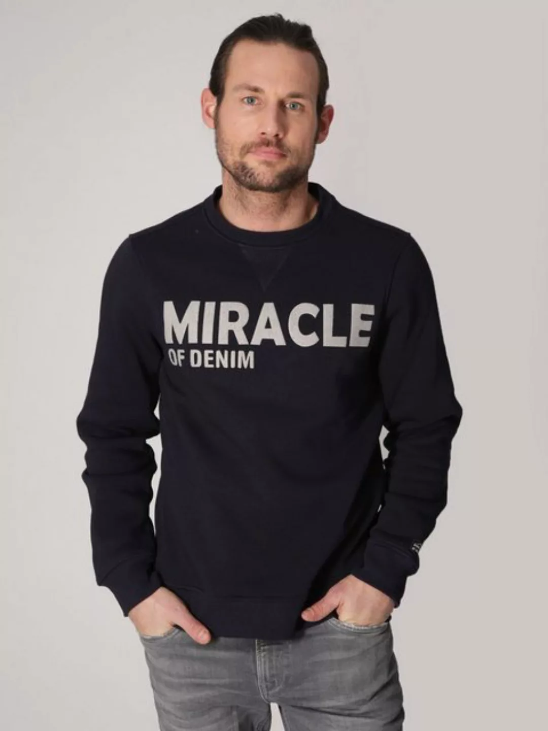 Miracle of Denim Sweatshirt mit Flock-Print günstig online kaufen