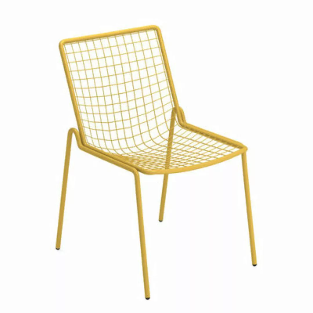 Stapelbarer Stuhl Rio R50 metall gelb / Metall - Emu - Gelb günstig online kaufen