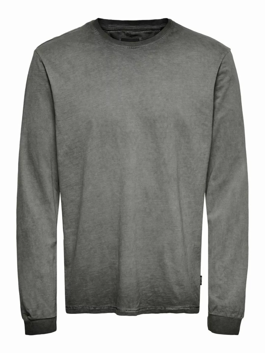 Only & Sons Millenium Life Washed Langarm-t-shirt 2XL Black günstig online kaufen