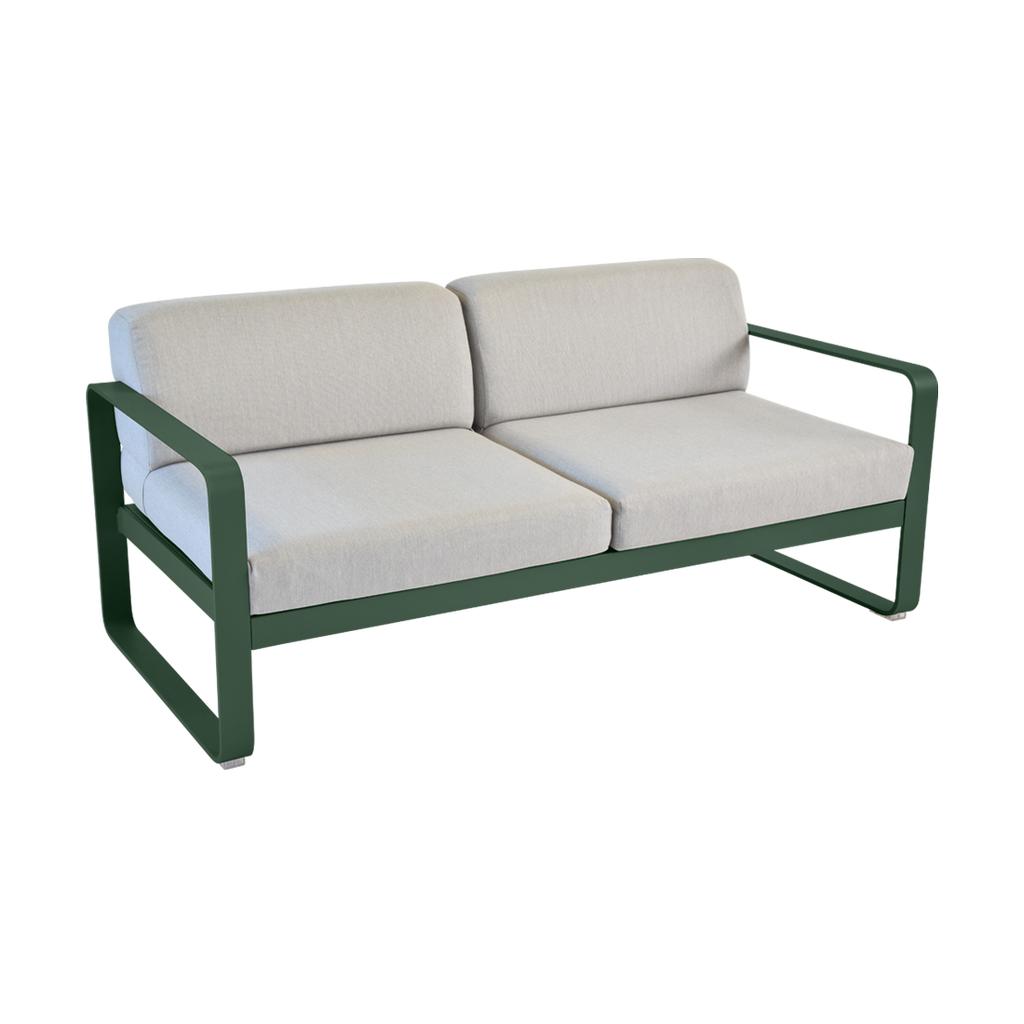 Bellevie Lounge-Sofa 2-Sitzer 02 Zederngrün 79 Flanellgrau günstig online kaufen