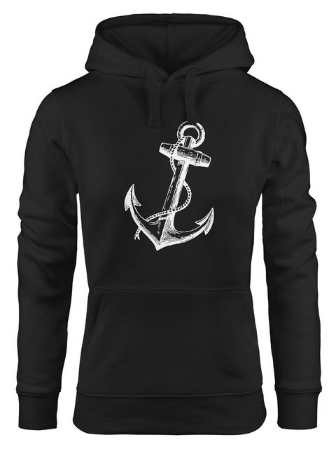 MoonWorks Hoodie Hoodie Damen Anker schräg Sweatshirt Kapuze Kapuzenpullove günstig online kaufen