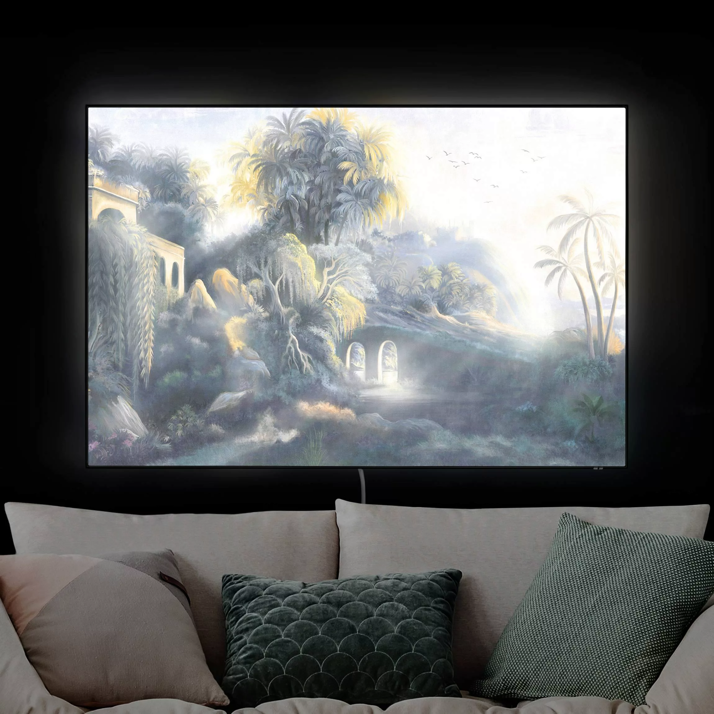 LED-Wechselbild Tropische Fantasy Landschaft günstig online kaufen