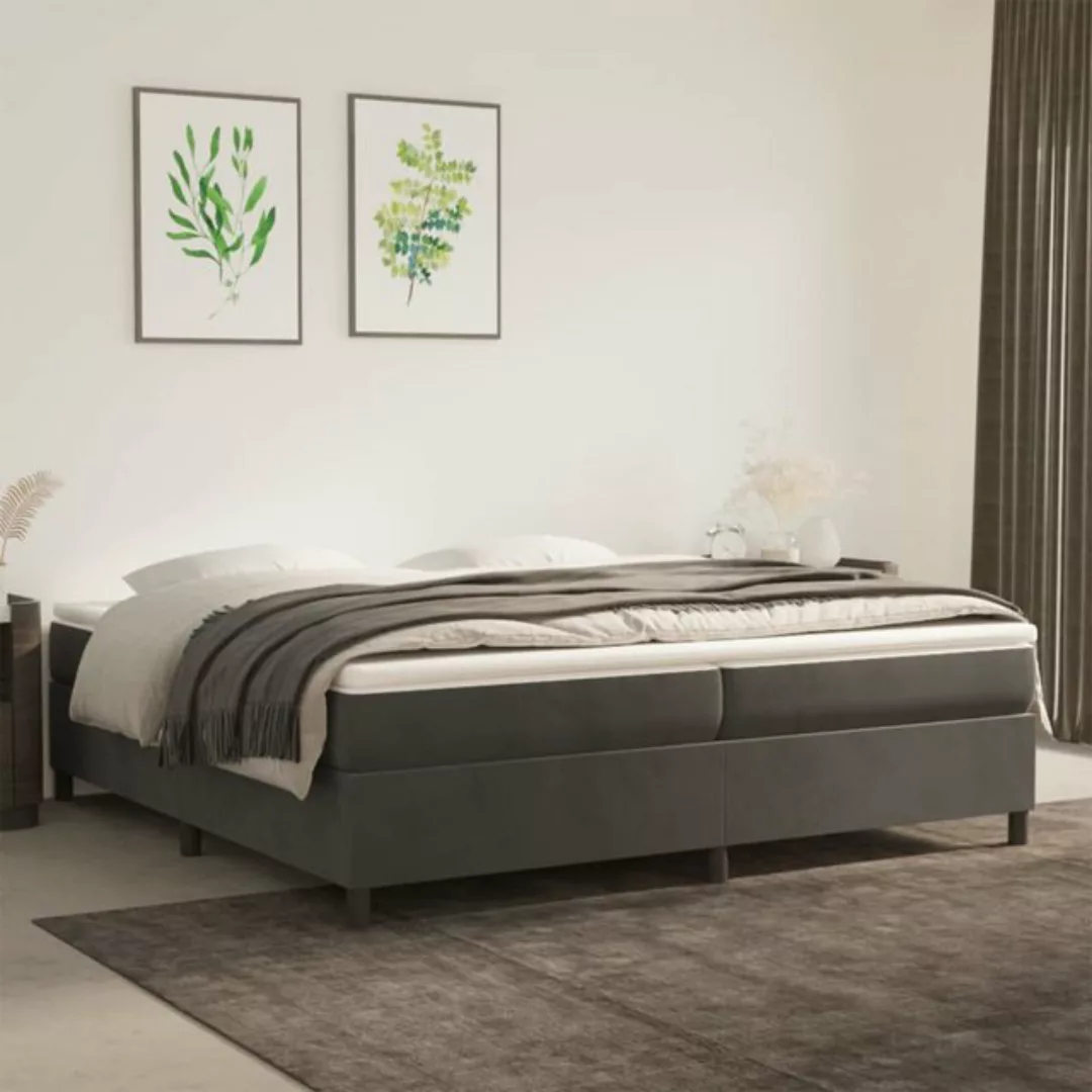 Vidaxl Boxspringbett Dunkelgrau 200x200 Cm Samt günstig online kaufen