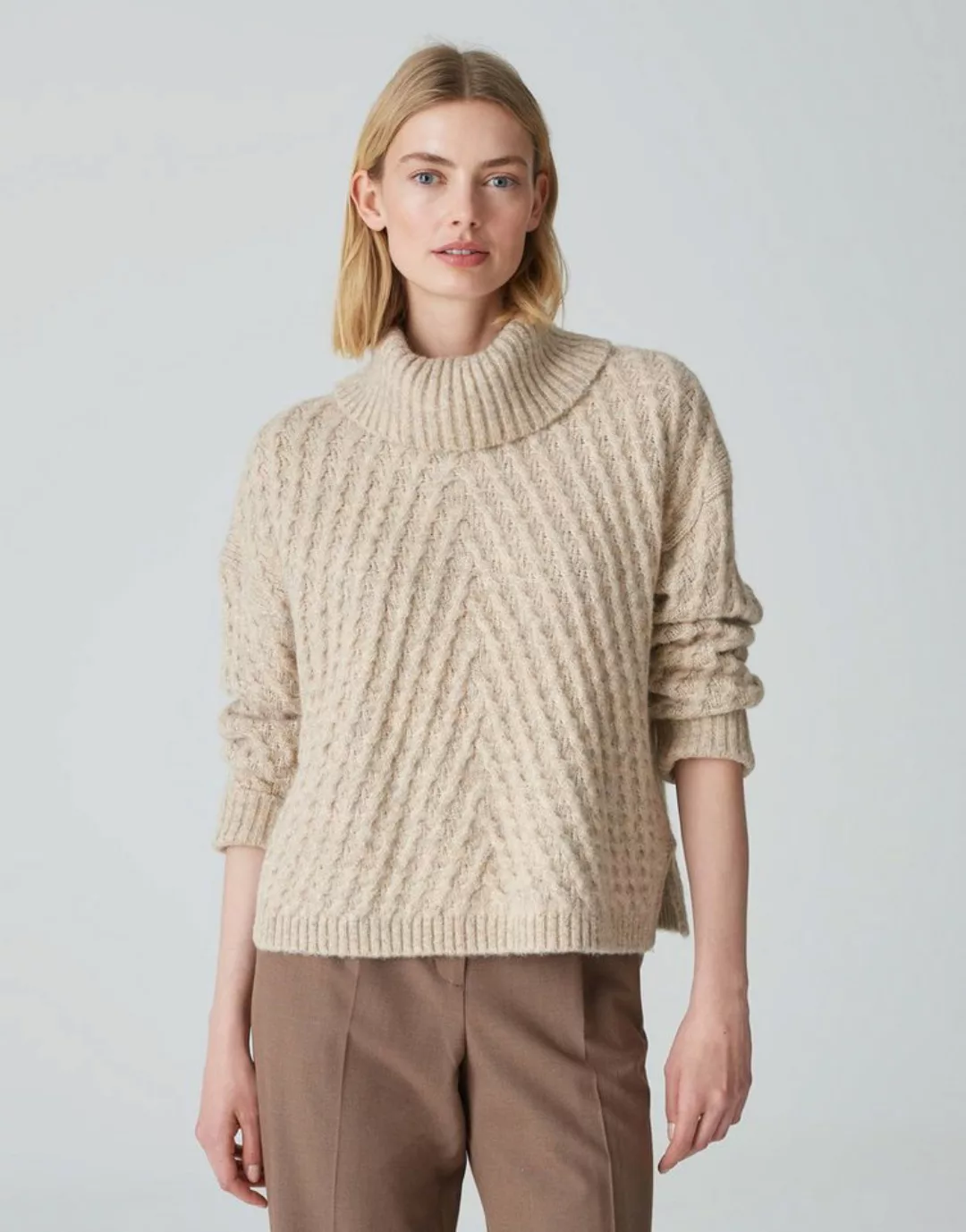 OPUS Strickpullover Plinea hazy fog melange günstig online kaufen