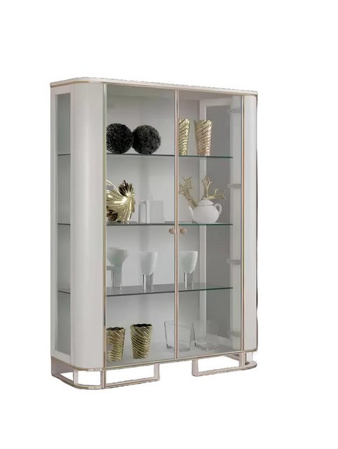 Xlmoebel Vitrine Moderne Luxus-Wohnzimmer-Vitrine aus Holz und Glas. (1-St. günstig online kaufen