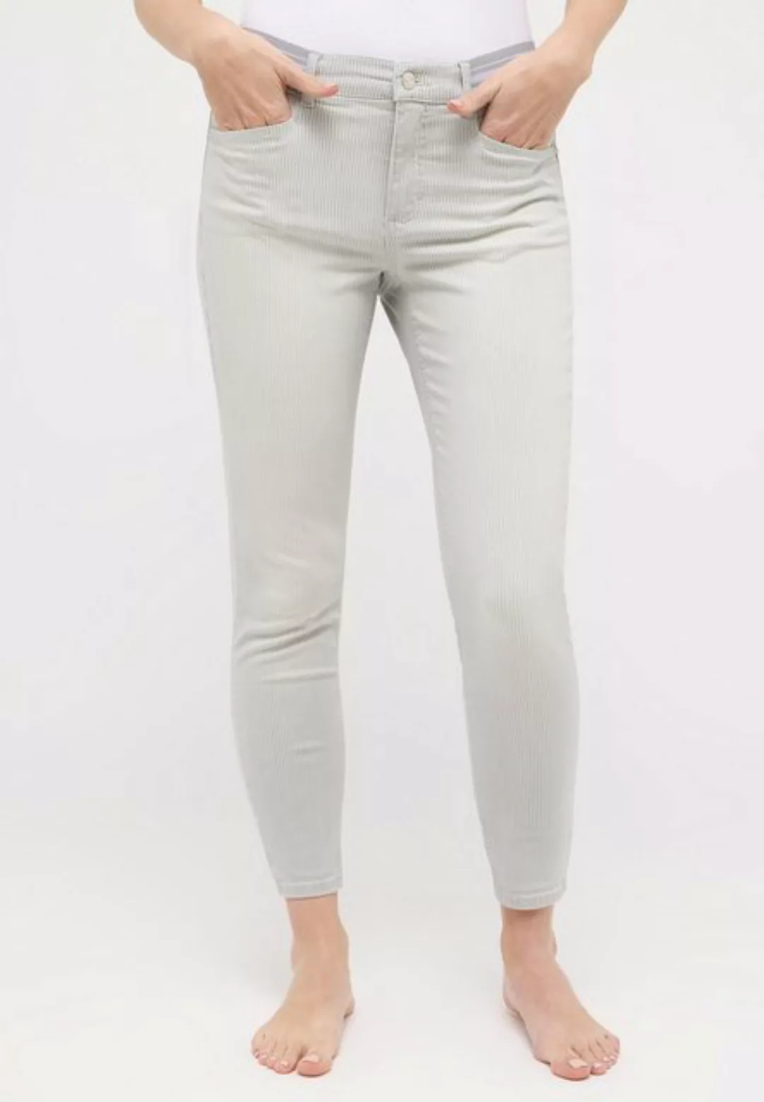 ANGELS Stretch-Jeans ANGELS JEANS ORNELLA SPORTY light grey used striped 23 günstig online kaufen