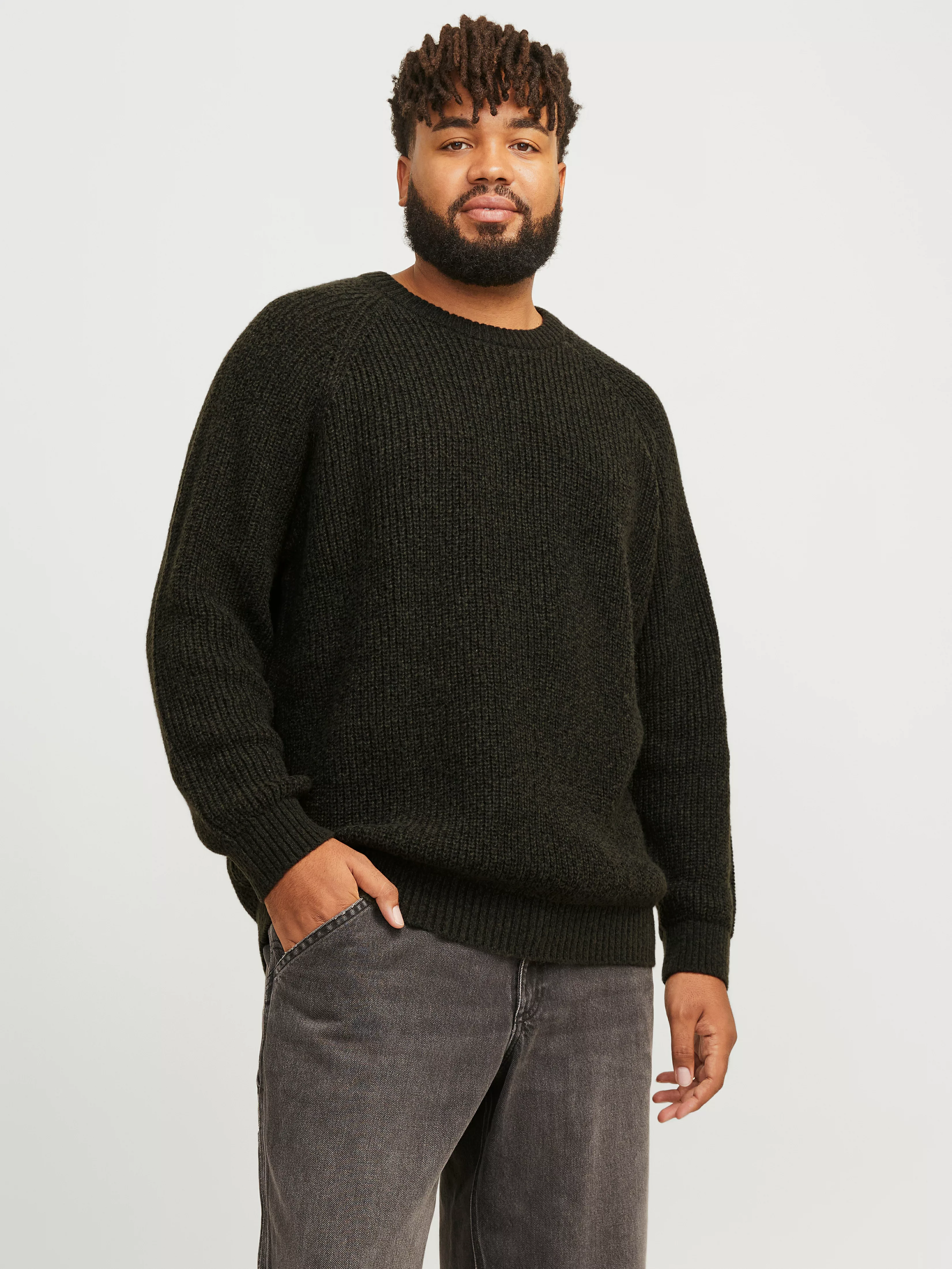 Jack & Jones PlusSize Rundhalspullover JJJONES KNIT CREW NECK PLS günstig online kaufen