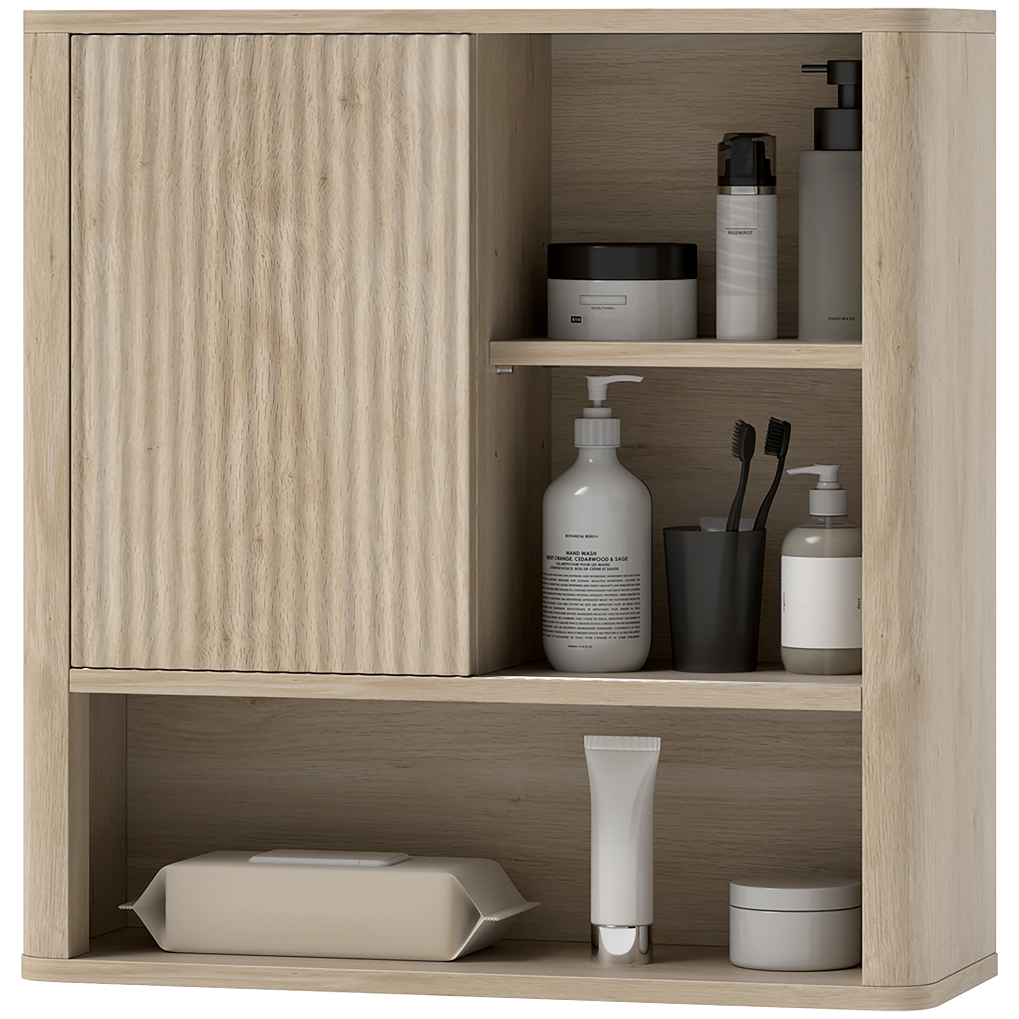 HOMCOM Badezimmerschrank, Wandhängender Badezimmerschrank mit verstellbaren günstig online kaufen