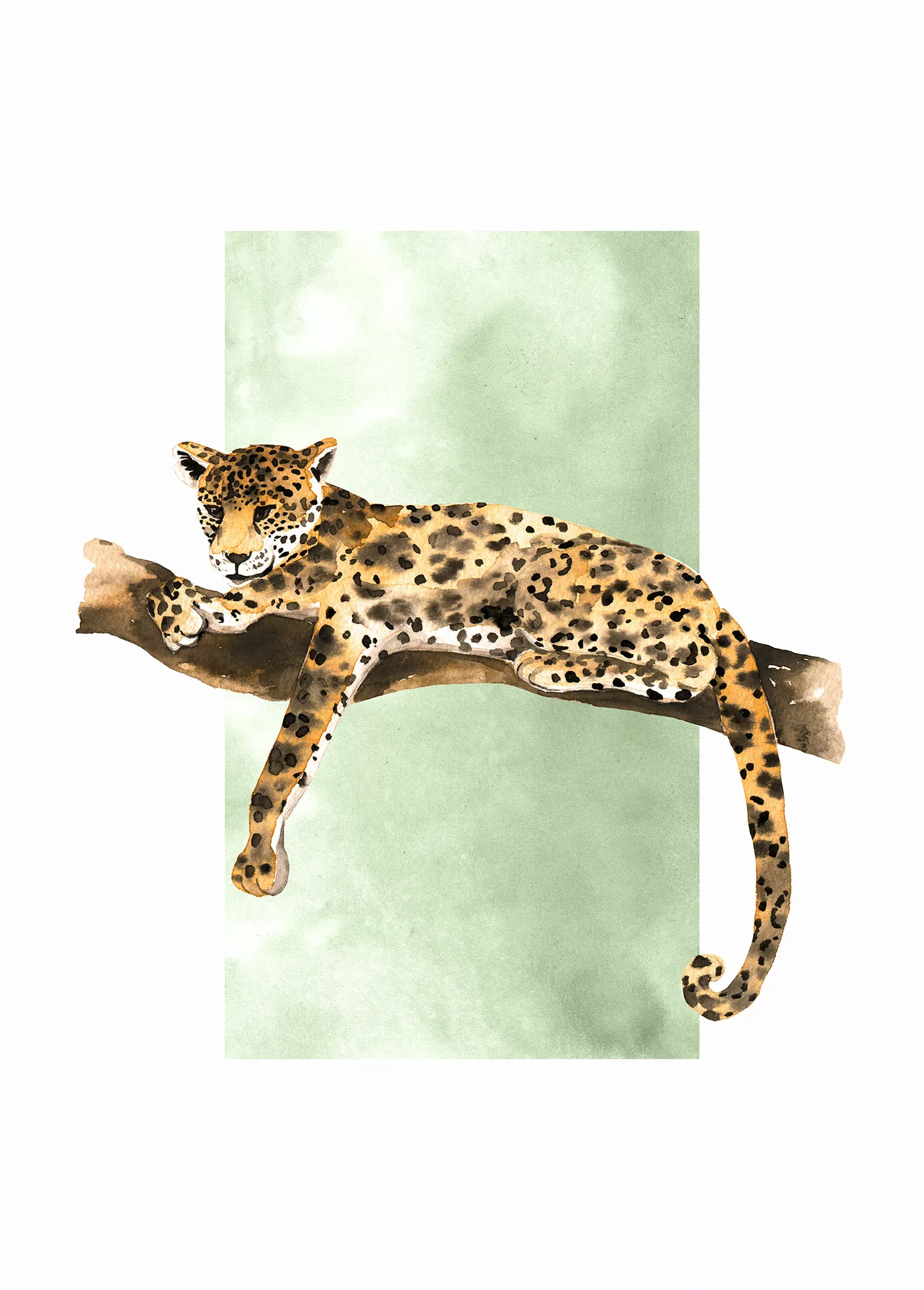 Komar Poster "Lazy Leopard", (1 St.), Kinderzimmer, Schlafzimmer, Wohnzimme günstig online kaufen