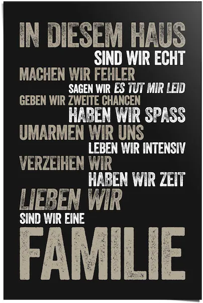 Reinders! Poster »In diesem Haus«, (1 St.) günstig online kaufen