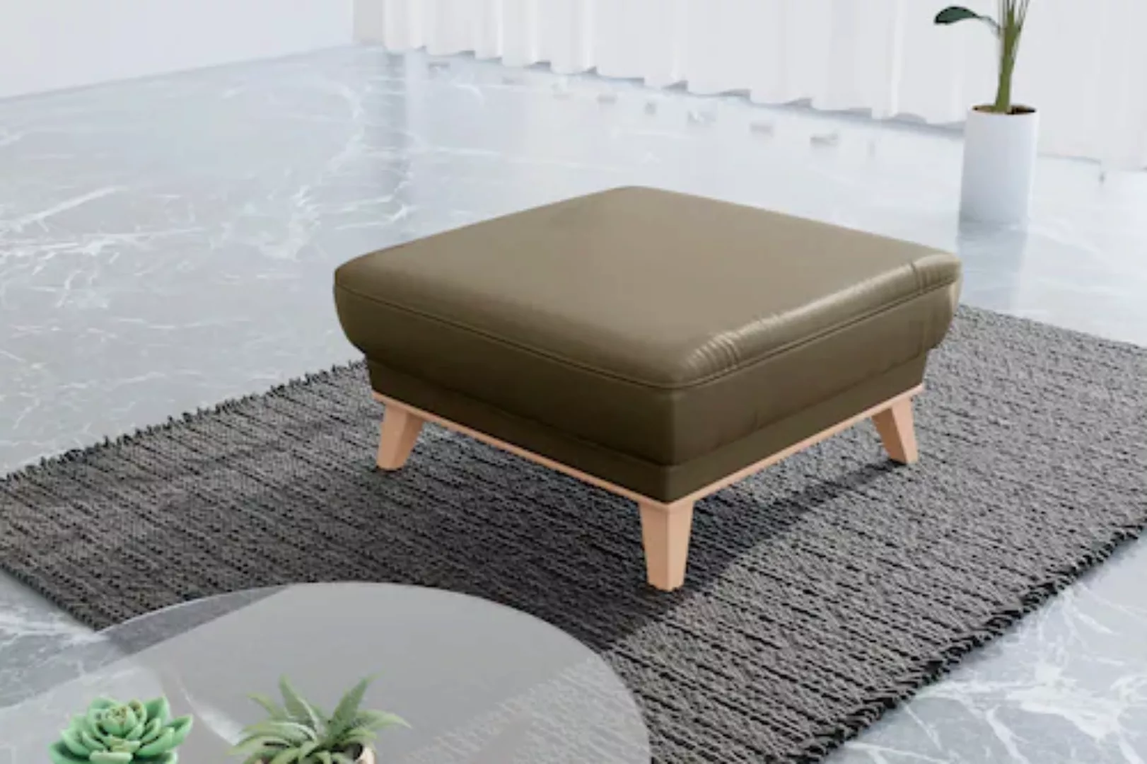 sit&more Polsterhocker "Lavida", Mit elegantem Holzrahmen günstig online kaufen