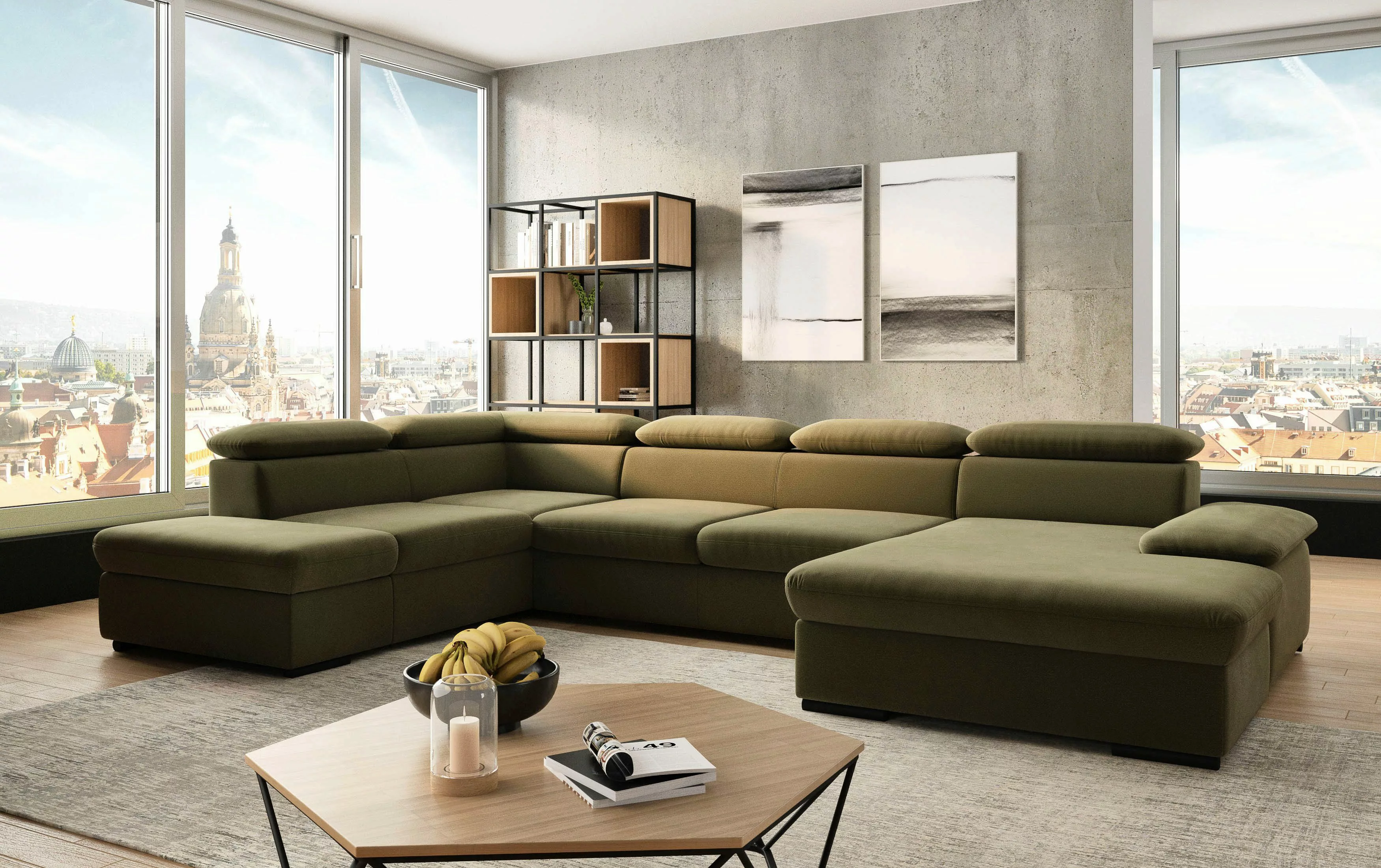 sit&more Wohnlandschaft "Alcudia U-Form", wahlweise mit Bettfunktion günstig online kaufen