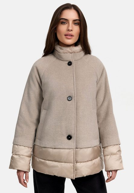 MANISA Winterjacke, ohne Kapuze, mit modischen Materialmix und Wolle günstig online kaufen