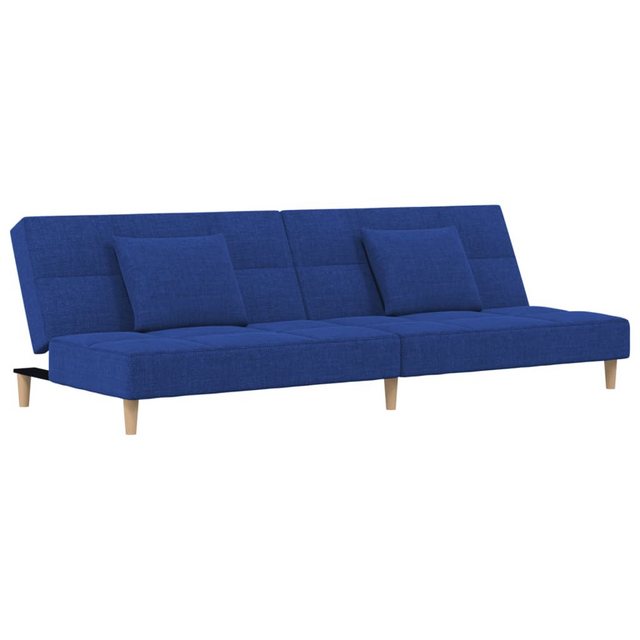 vidaXL Schlafsofa, Sofa 2-Sitzer mit 2 Kissen Blau Stoff günstig online kaufen