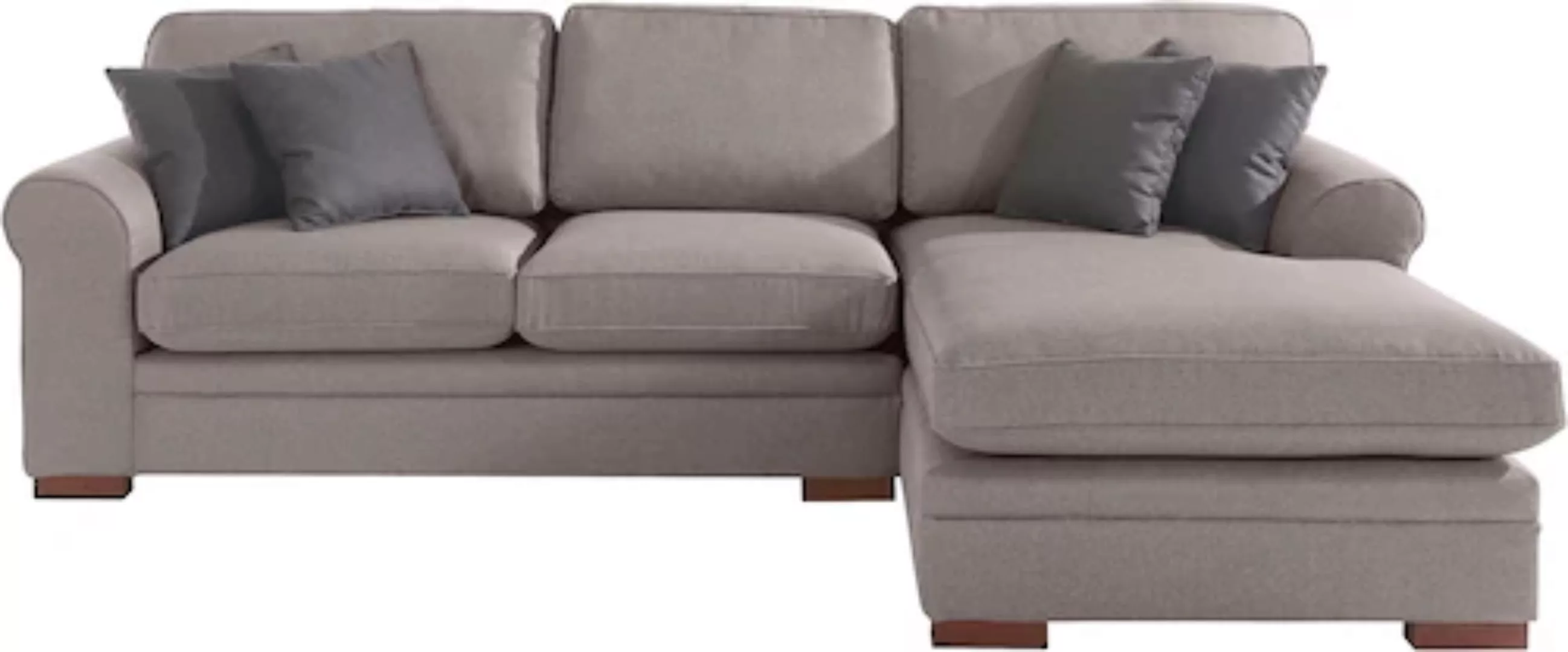 Home affaire Ecksofa »Broughton L-Form«, weicher Sitzkomfort, incl. 4 Zierk günstig online kaufen