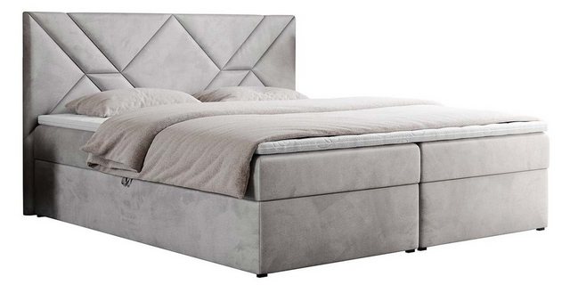 MKS MÖBEL Boxspringbett NEOMI, Doppelbett, Multipocket-Matratze mit Topper günstig online kaufen