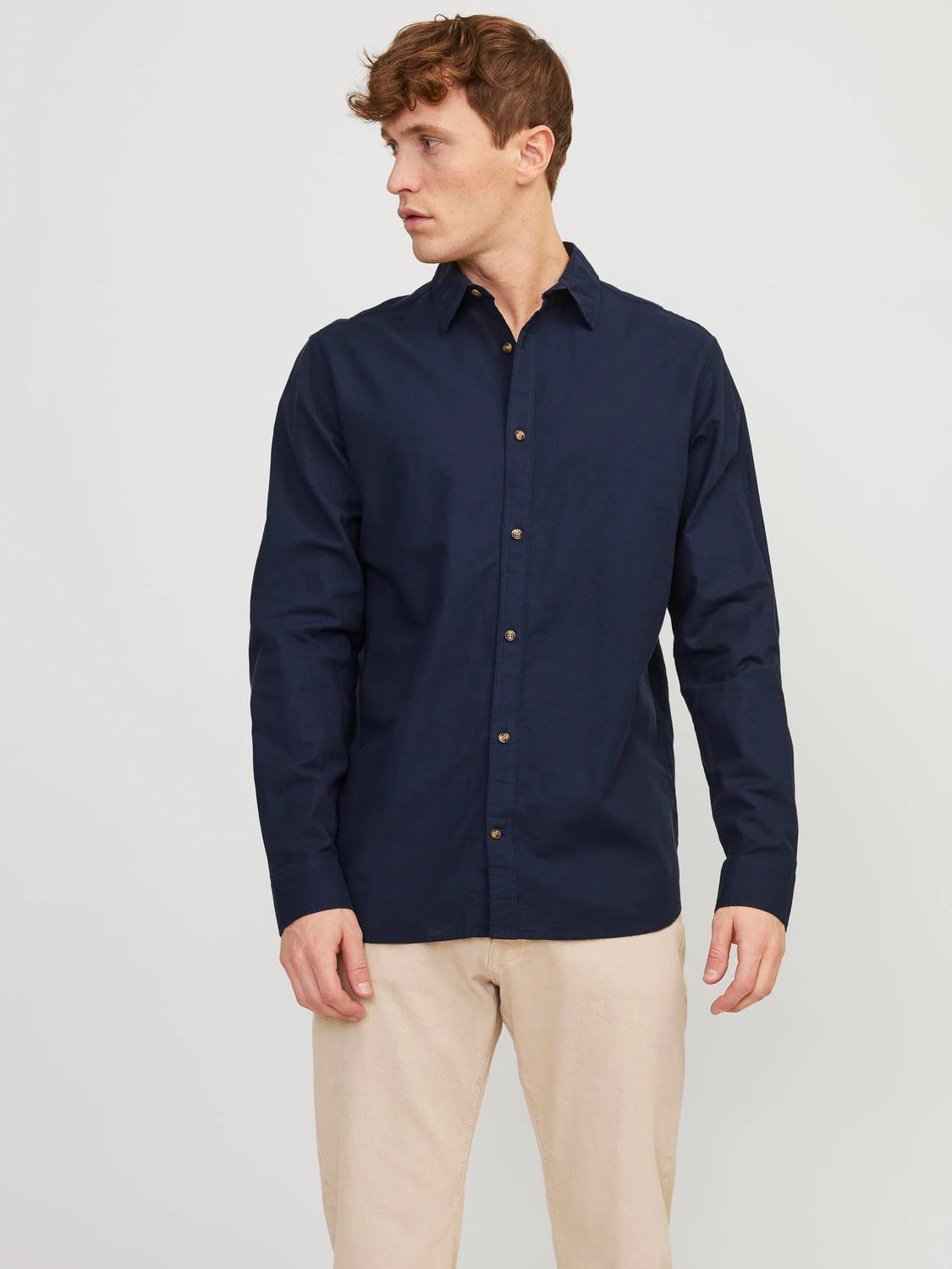 Jack & Jones Langarmhemd "JJESUMMER LINEN BLEND SHIRT LS SN" günstig online kaufen