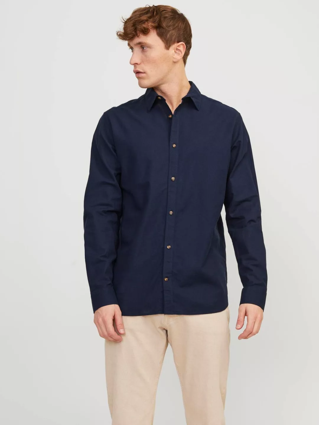 Jack & Jones Langarmhemd JJESUMMER LINEN BLEND SHIRT LS SN günstig online kaufen