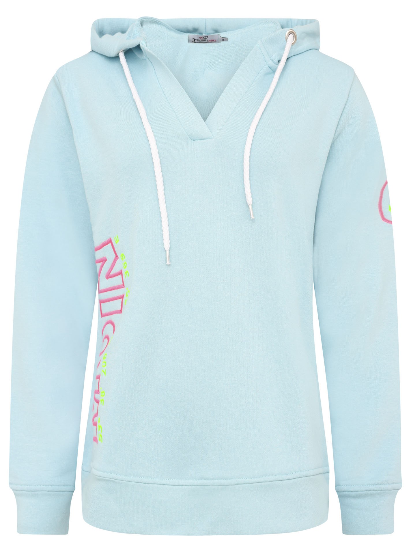 Zwillingsherz Hoodie ""Moin Koordinaten"", V-Ausschnitt, mit MOIN und Anker günstig online kaufen