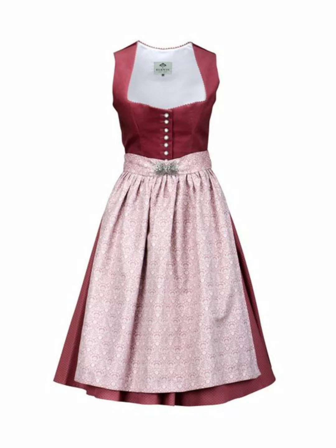 Berwin Dirndl Dirndl mit Samtoberteil und Jacquardschürze (Einzelstück) günstig online kaufen