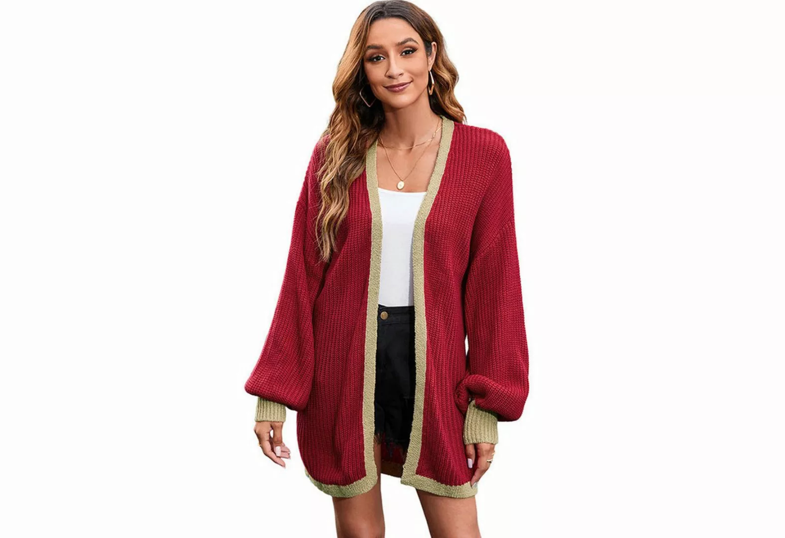 Nebelmeer Strickjacke Herbst-Winter Langarm-Cardigan Damen Freizeit-Univers günstig online kaufen