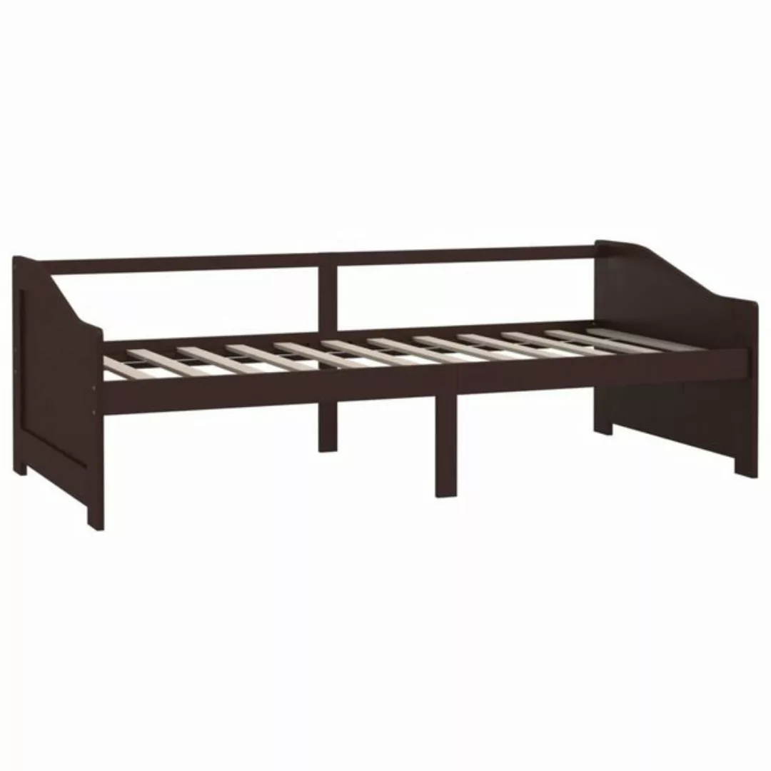 furnicato Bett Tagesbett 3-Sitzer Dunkelbraun Massivholz Kiefer 90x200 cm ( günstig online kaufen