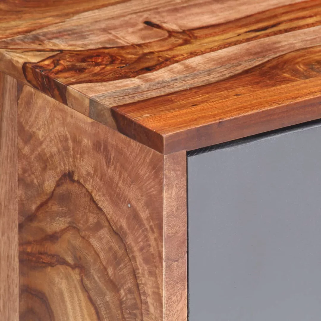 Nachttisch Grau 40x30x50 Cm Massivholz günstig online kaufen