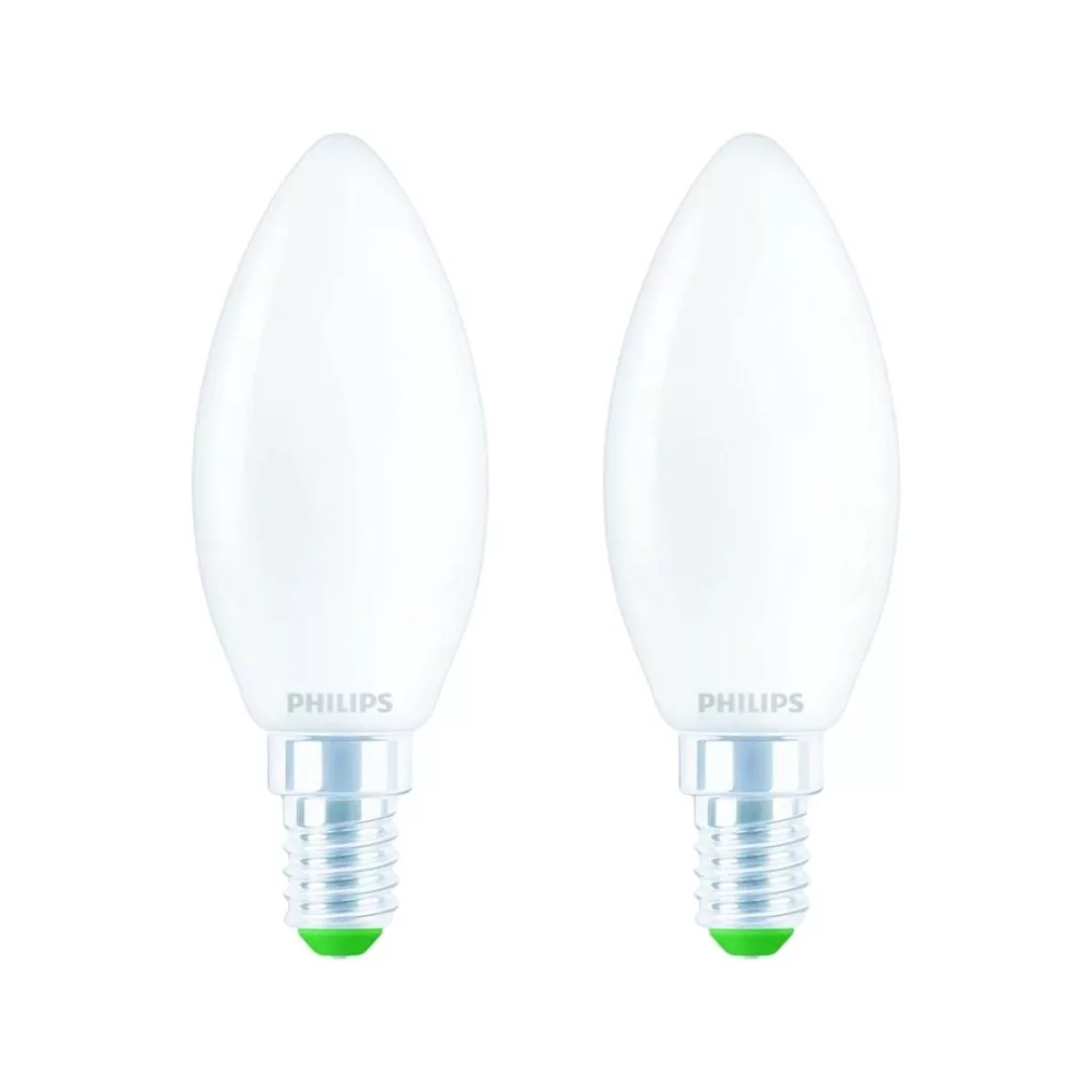 Philips LED Lampe E14 Kerze B35 Ultra Efficient 2,3W 485lm 2700K Doppelpack günstig online kaufen