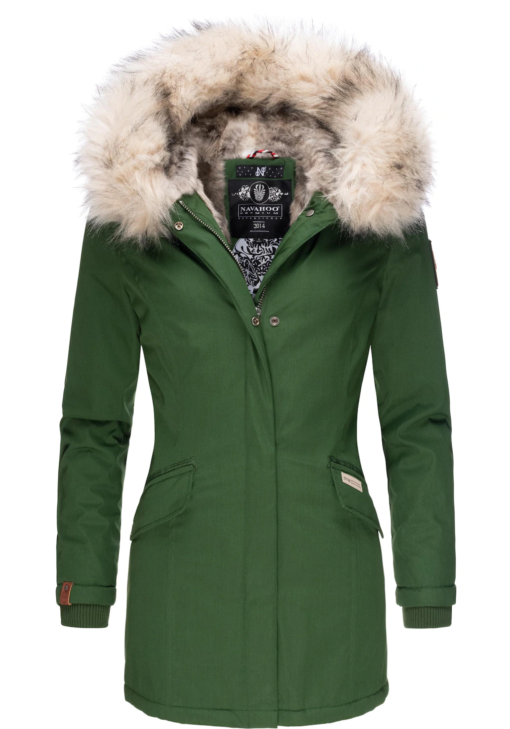 Navahoo Wintermantel "Cristal", stylischer Damen Winterparka mit Kunstfell- günstig online kaufen