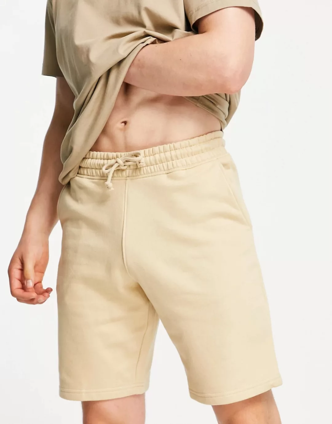 New Look – Jersey-Shorts in Stein, Kombiteil-Neutral günstig online kaufen