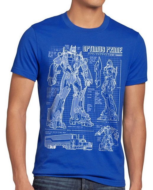 style3 T-Shirt Herren T-Shirt Optimus Prime blaupause autobot günstig online kaufen