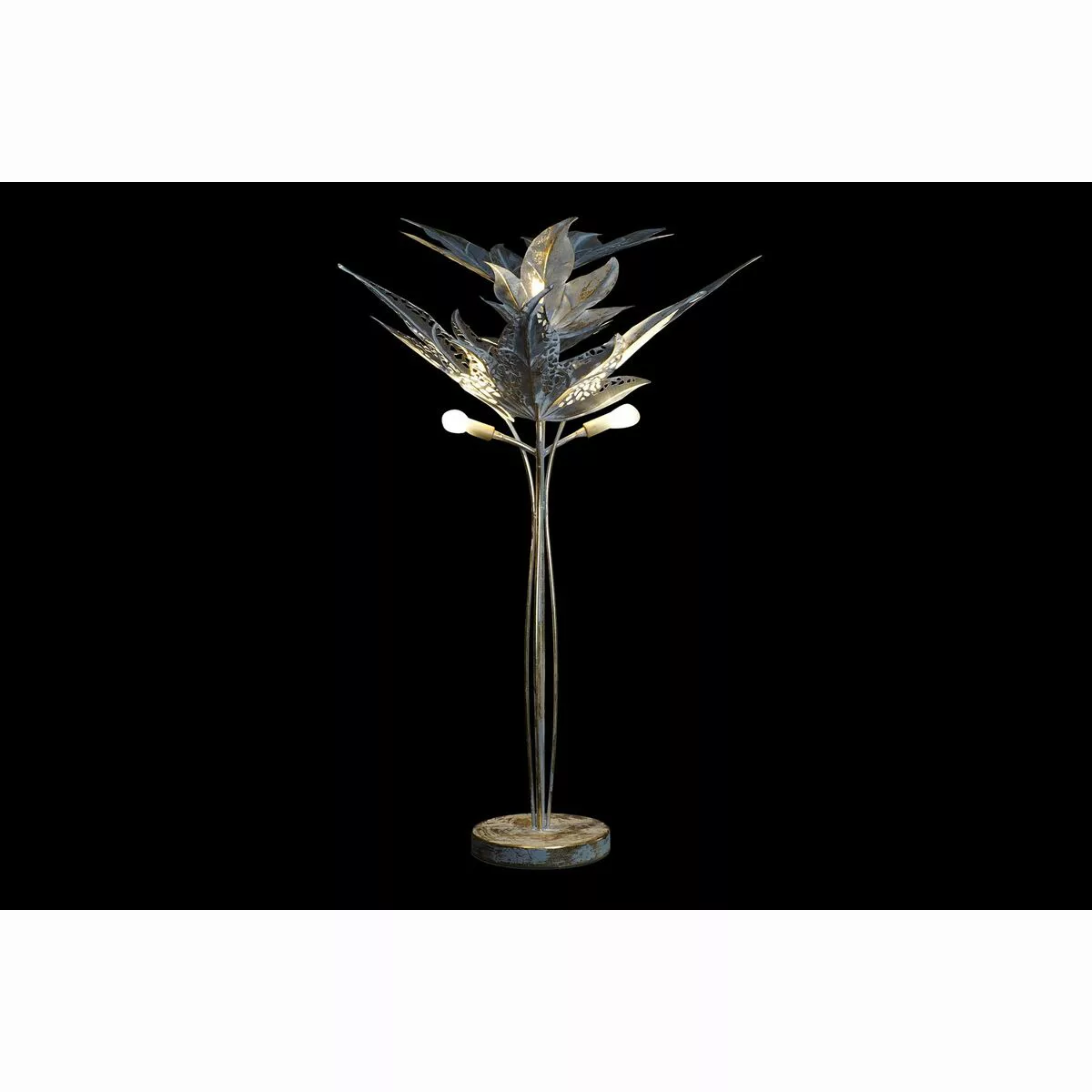 Stehlampe Dkd Home Decor Grau Metall Tropical Pflanzenblatt (51 X 51 X 87 C günstig online kaufen
