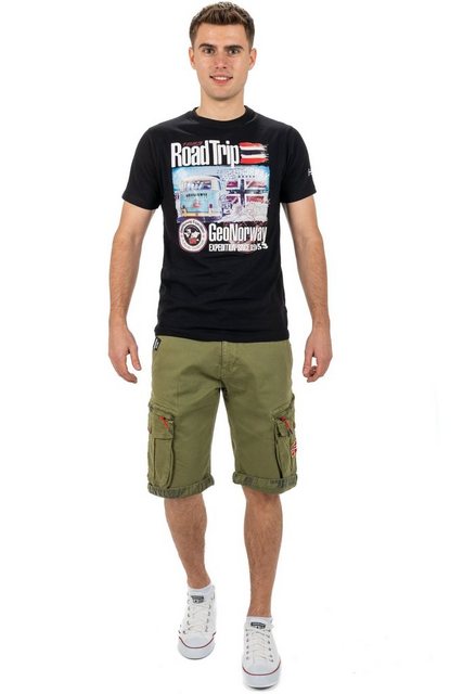 Geo Norway Shorts Kurze Cargo Hose baparento Men Kaki S mit verzierten Tasc günstig online kaufen