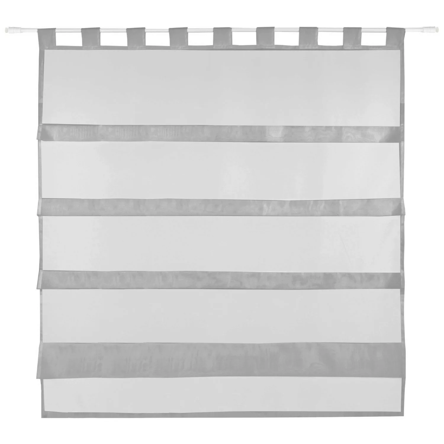 Bestlivings Sky Gardine Raffoptik Schlaufe 100 cm x 110 cm Grau günstig online kaufen