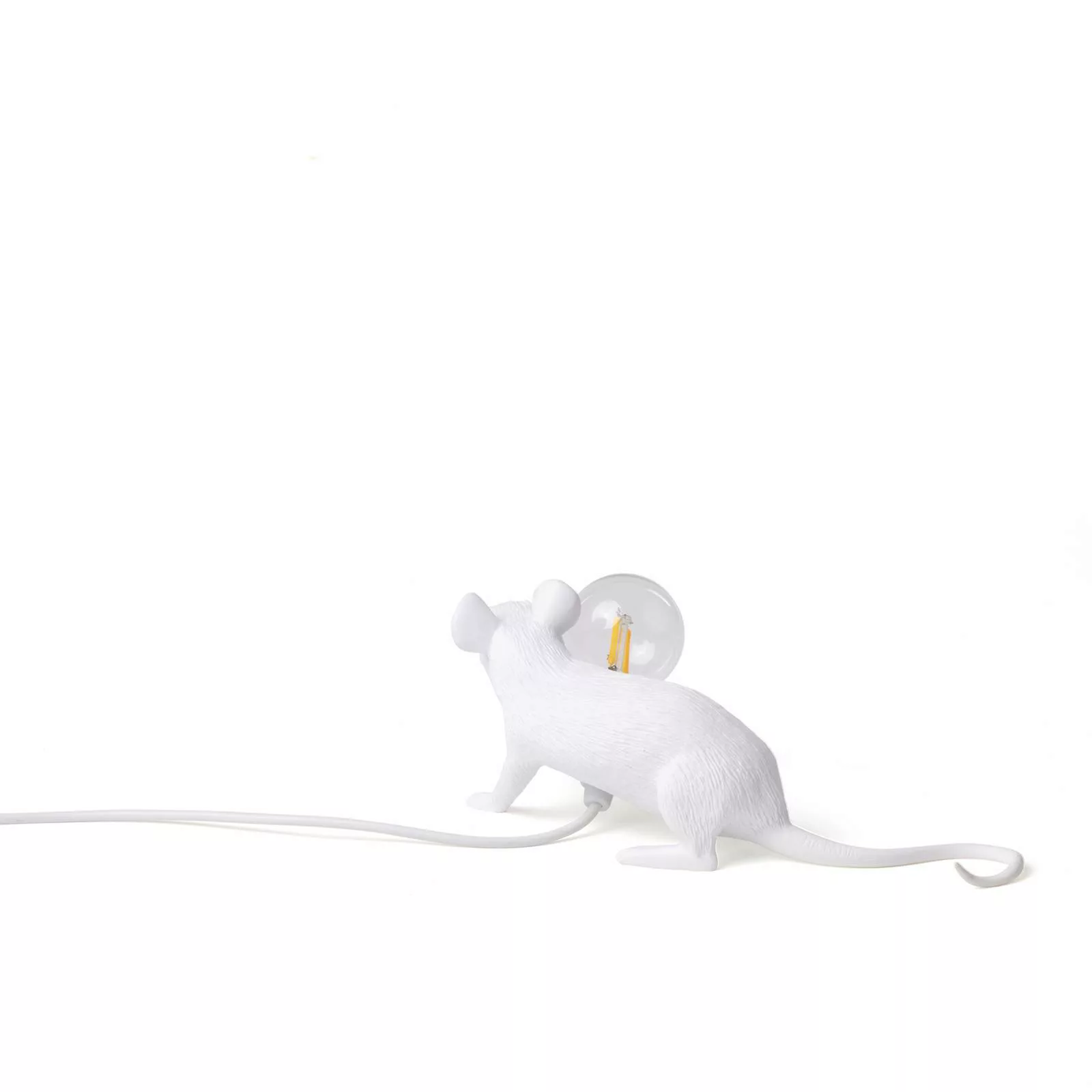 SELETTI Mouse Lamp LED-Dekolampe USB liegend weiß günstig online kaufen