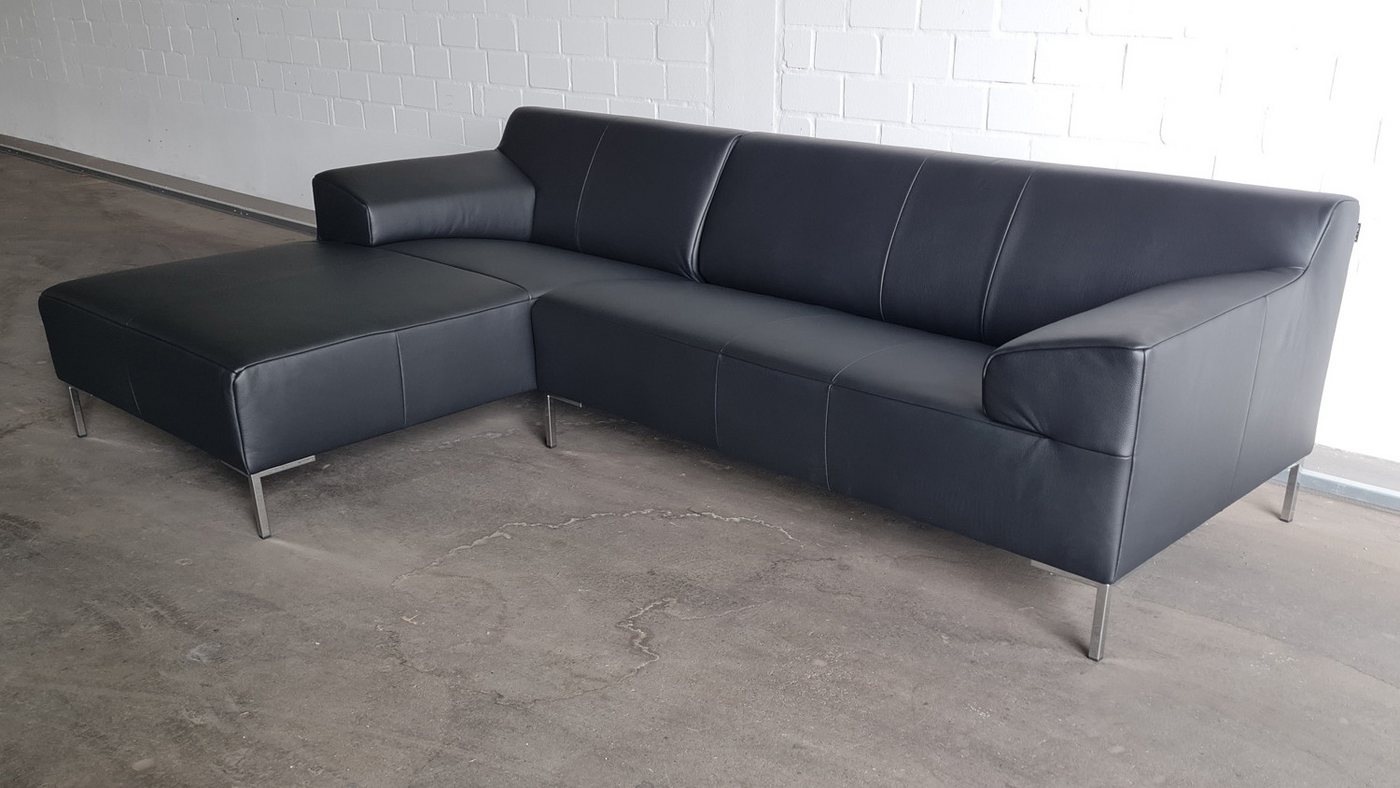 Rolf Benz Ecksofa ROLF BENZ Ecksofa Freistil 180 links Leder schwarz 260x17 günstig online kaufen