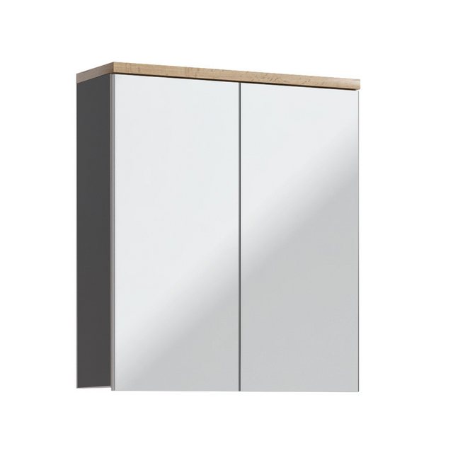 Lomadox Spiegelschrank SOLNA-56 60 cm, Hochglanz grau, B x H x T ca. 60 x 7 günstig online kaufen