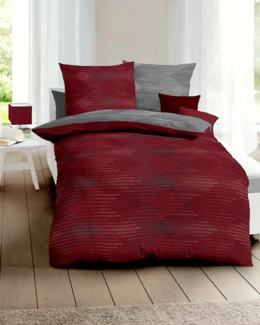 Kaeppel Wendebettwäsche Ikat, Mako-Satin, 3 teilig, günstig online kaufen