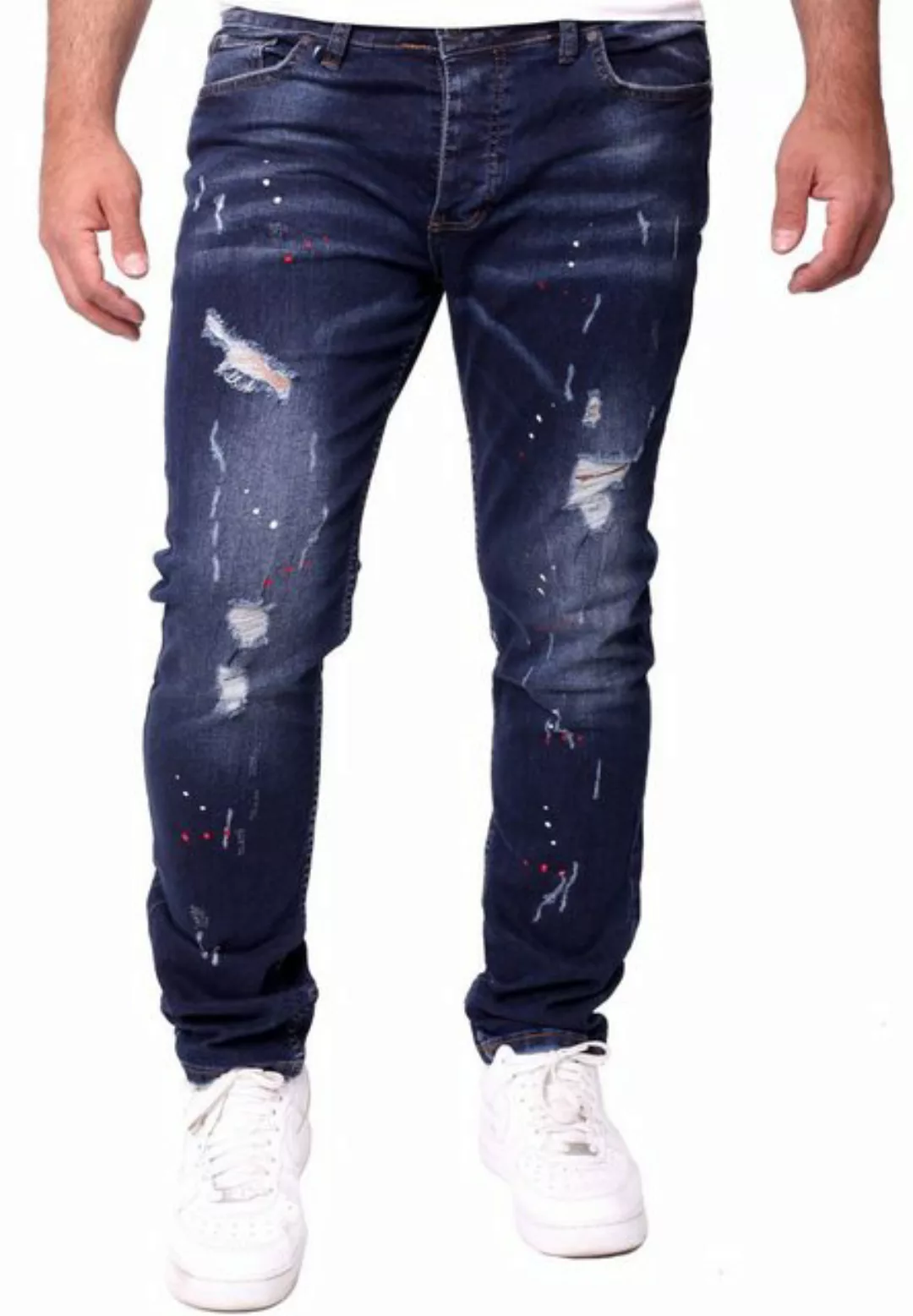 Reslad Destroyed-Jeans Reslad Jeans Herren Color-Splashes Stretch Denim Des günstig online kaufen
