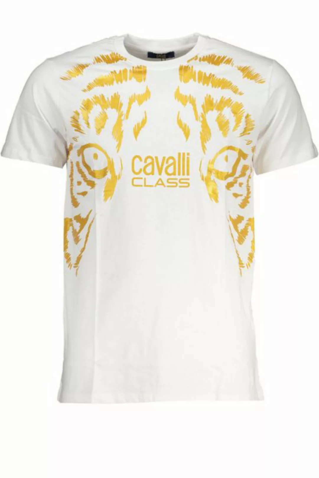 Cavalli Class T-Shirt Herren Kurzarm T-Shirt Weiß – Stilvolles Design günstig online kaufen