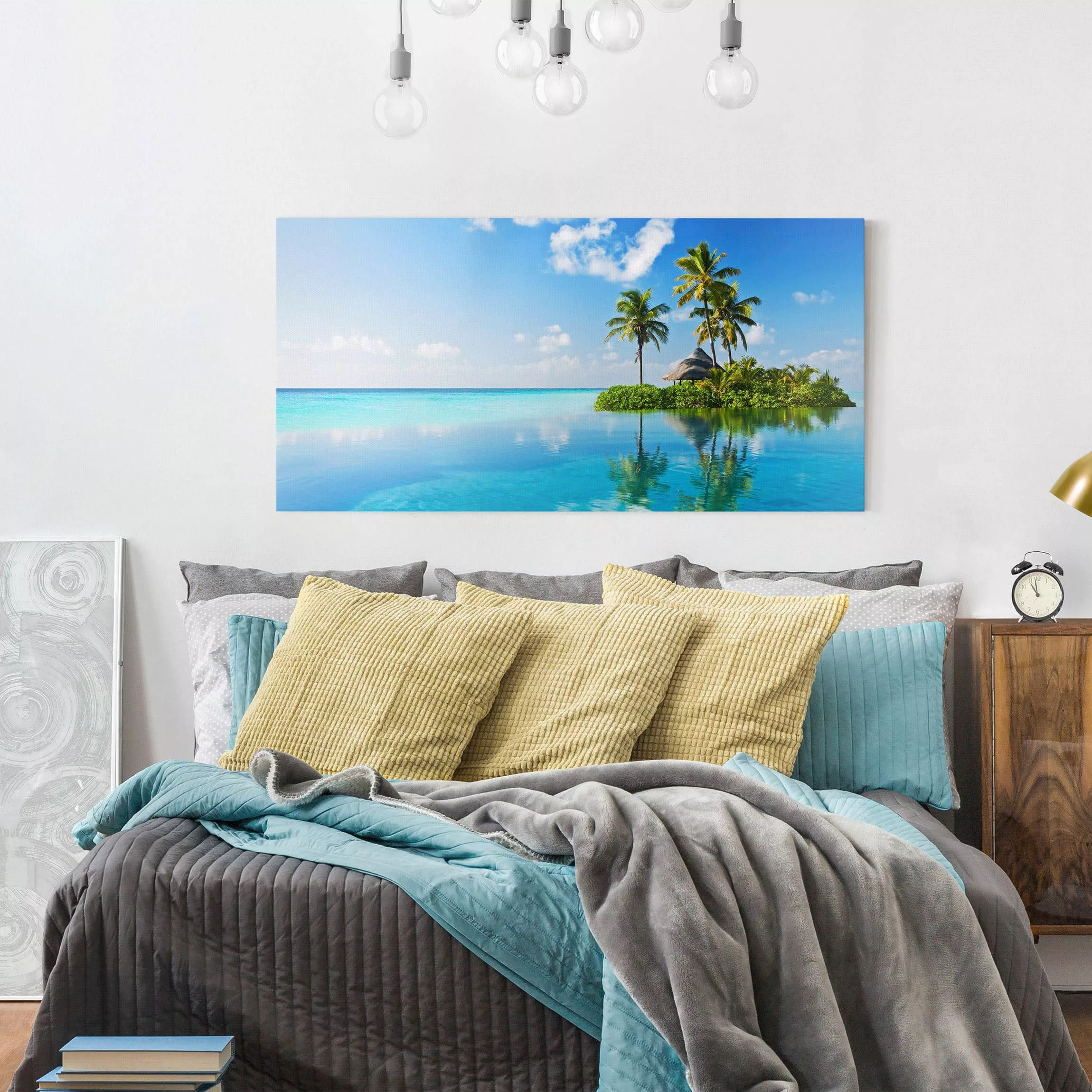 Leinwandbild Strand - Querformat Tropisches Paradies günstig online kaufen