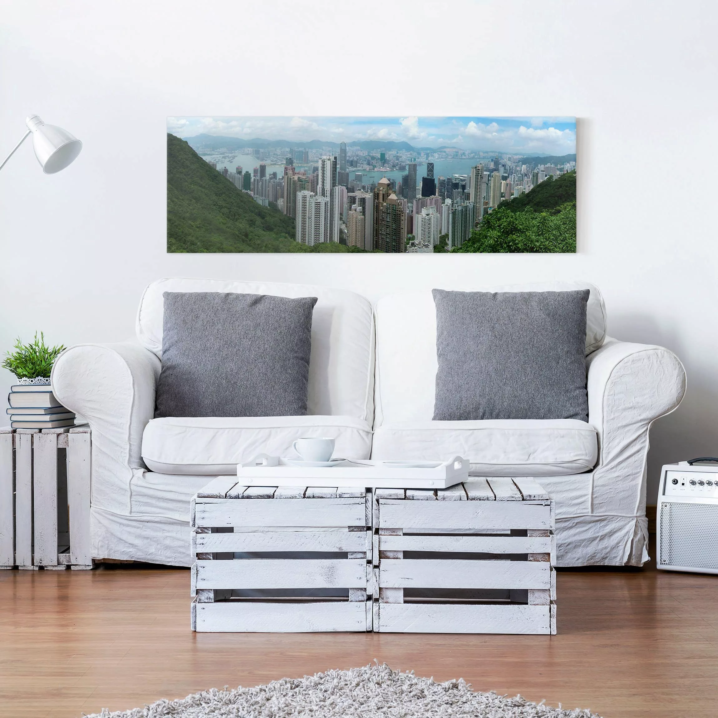 Leinwandbild Architektur & Skyline - Panorama Watching HongKong günstig online kaufen