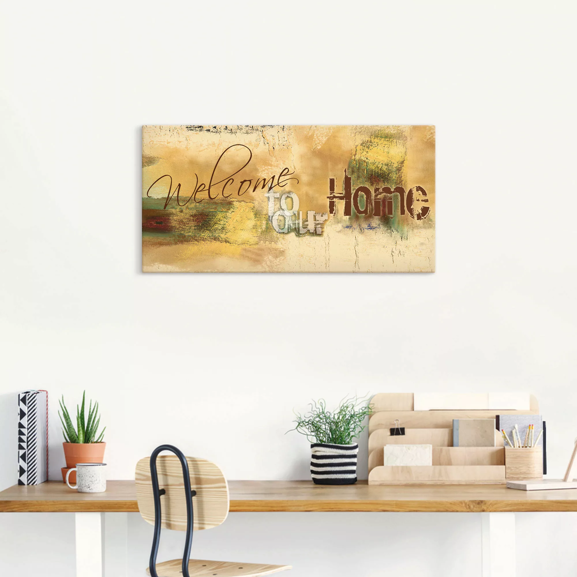Artland Wandbild »Willkommen in unserem Zuhause«, Sprüche & Texte, (1 St.), günstig online kaufen