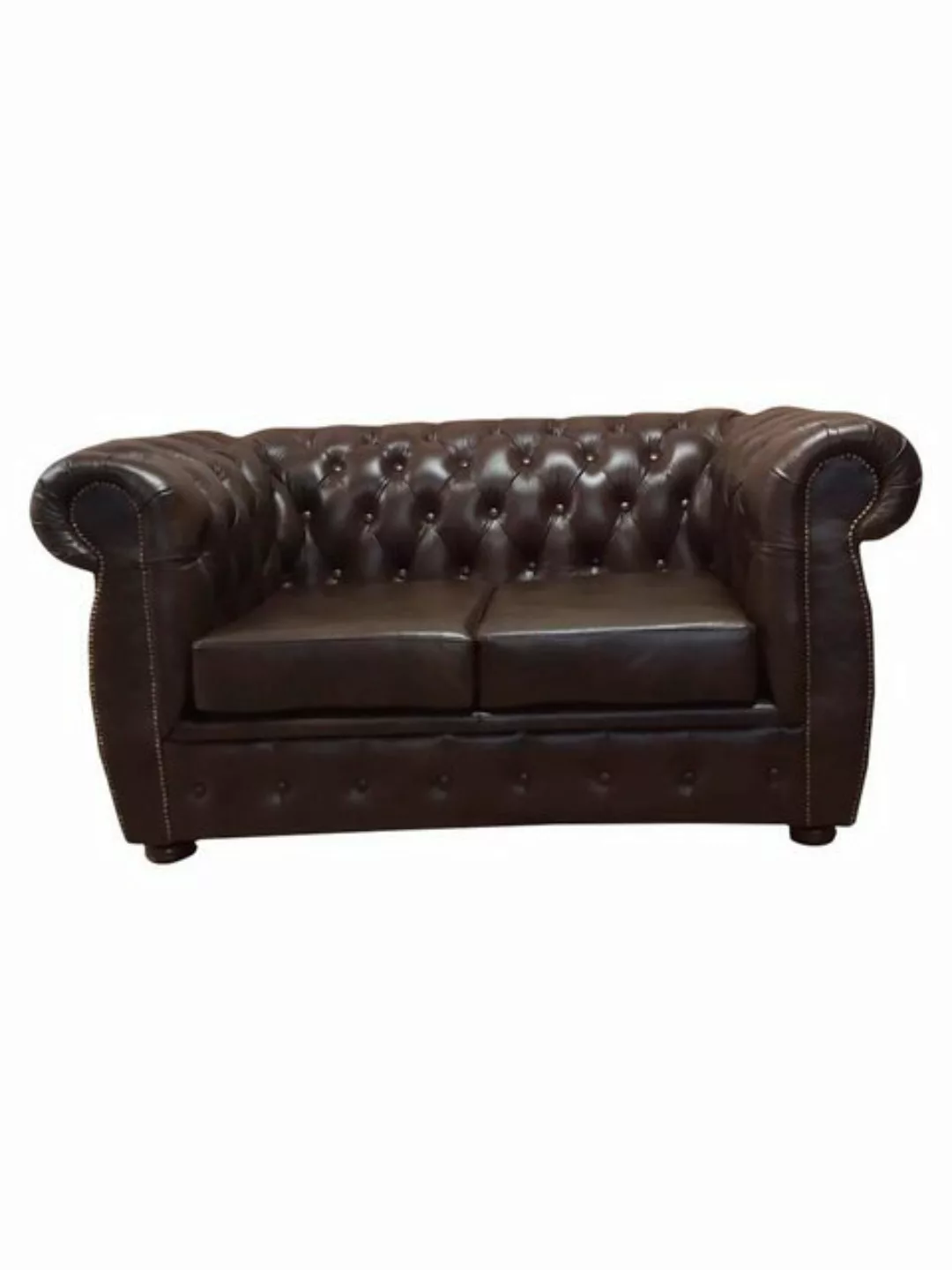 JVmoebel Chesterfield-Sofa Klassisches 2-Sitzer Sofa in Chesterfield braun günstig online kaufen