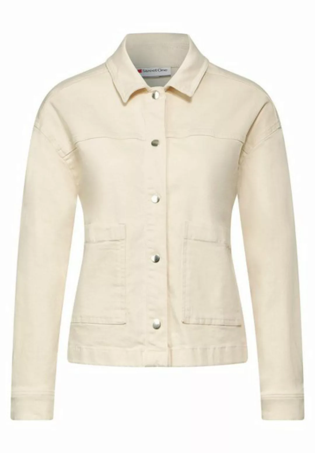 STREET ONE Outdoorjacke LTD QR Denim-Jacket,ecru, ecru washed günstig online kaufen