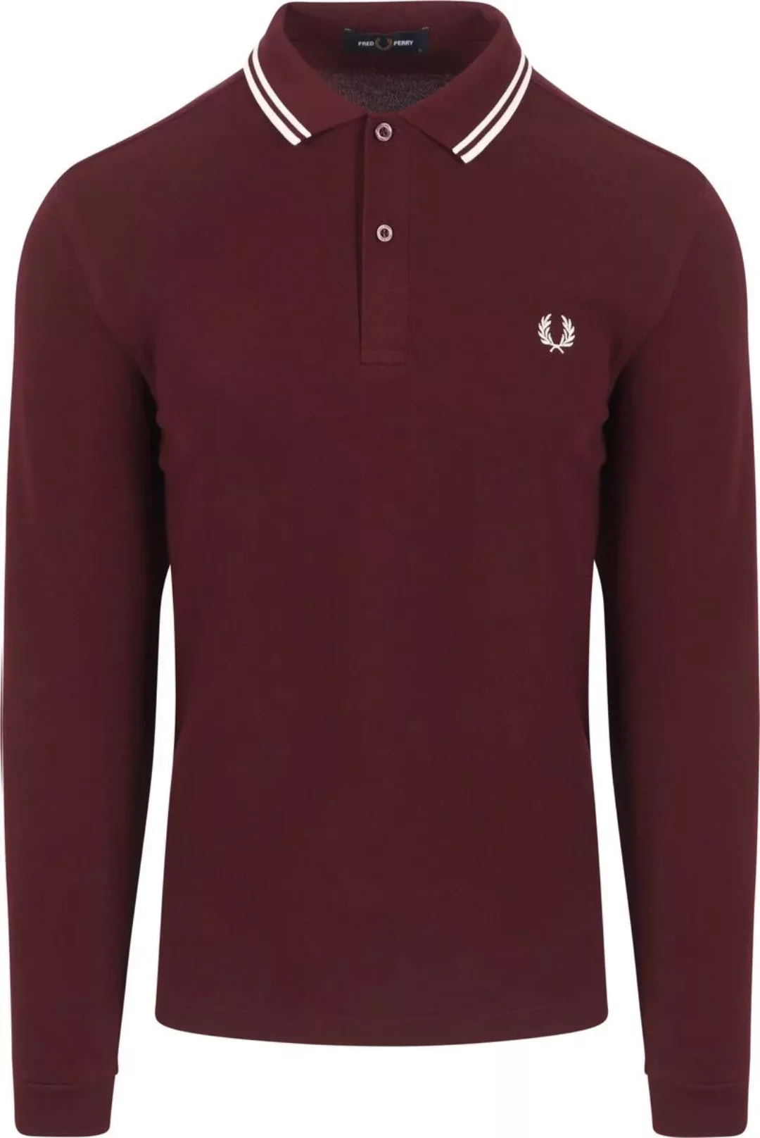 Fred Perry Langarm-Poloshirt Bordeaux 597 - Größe XXL günstig online kaufen