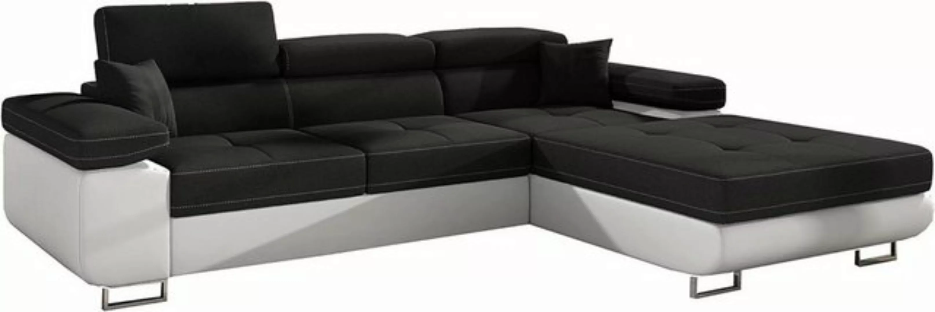 MOEBLO Ecksofa ALVARO, Eckcouch mit Bettfunktion Couch L-Form Polstergarnit günstig online kaufen